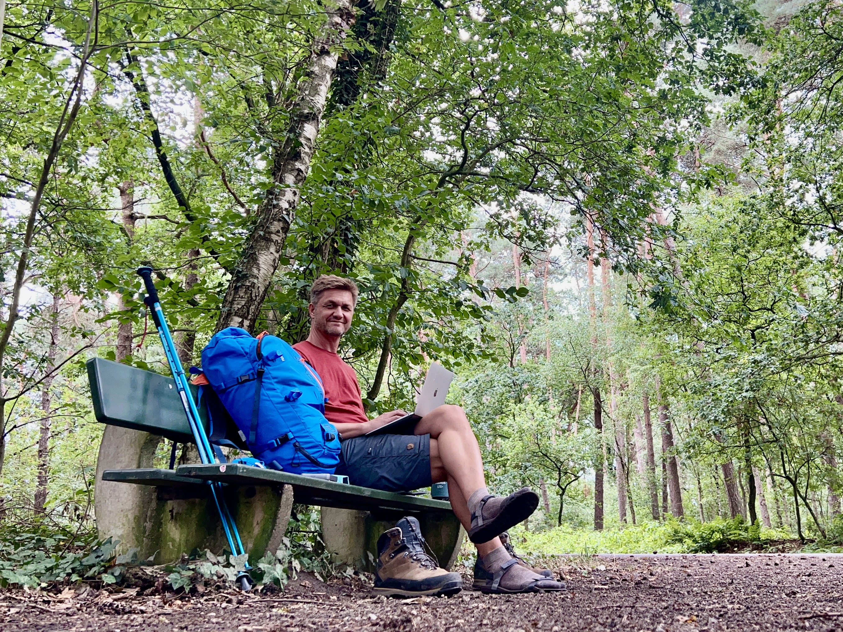 Who&rsquo;s this person sitting in the forest typing on his MacBook?